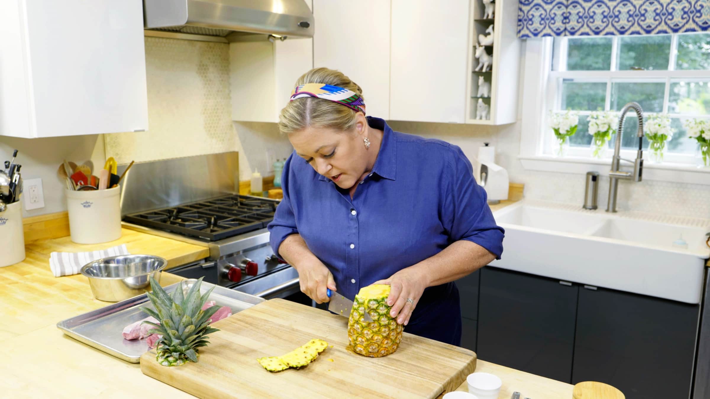 Grilled Pork Tenderloin with Grilled PineappleRed Onion Salsa